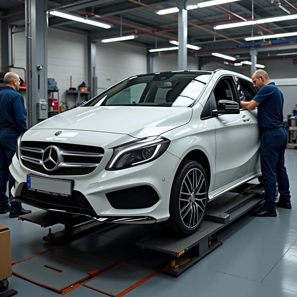 Mercedes B-Klasse Service in der Werkstatt