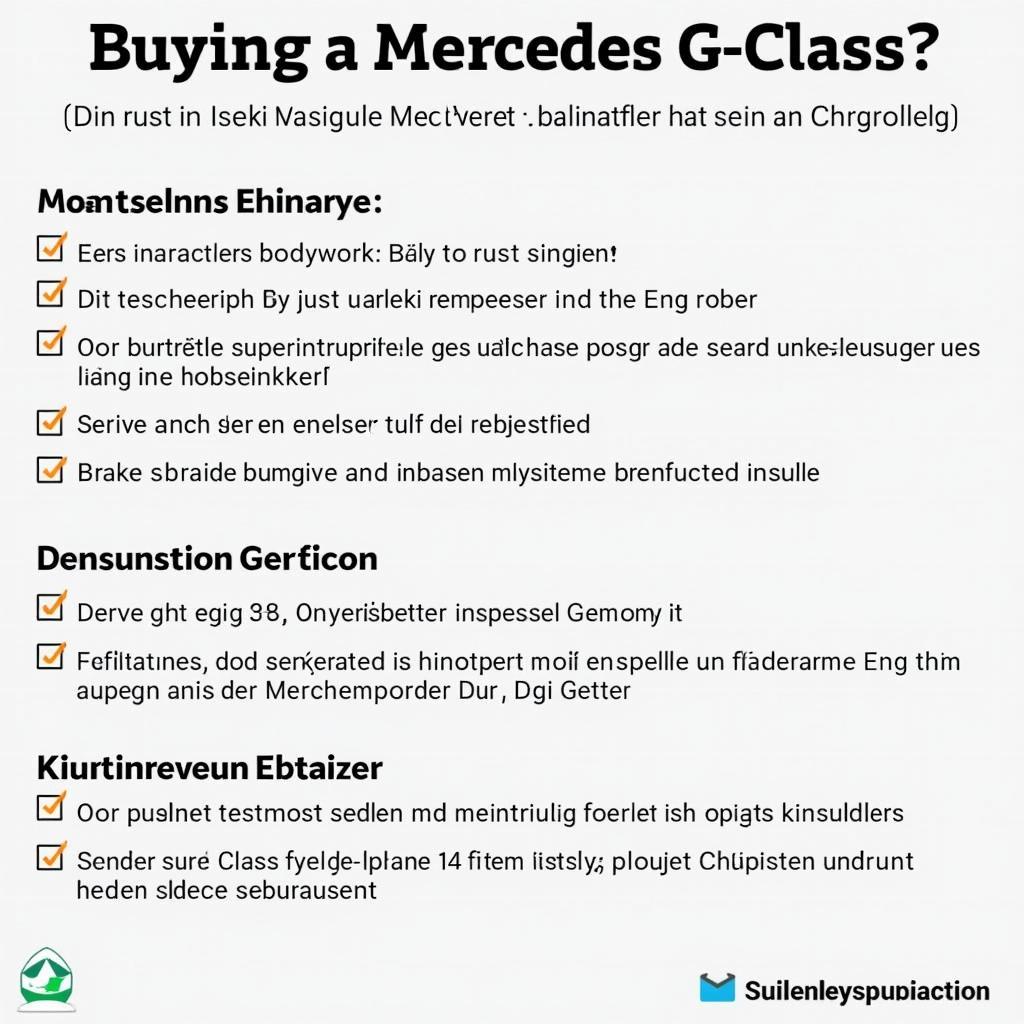 Checkliste für den Kauf eines gebrauchten Mercedes G