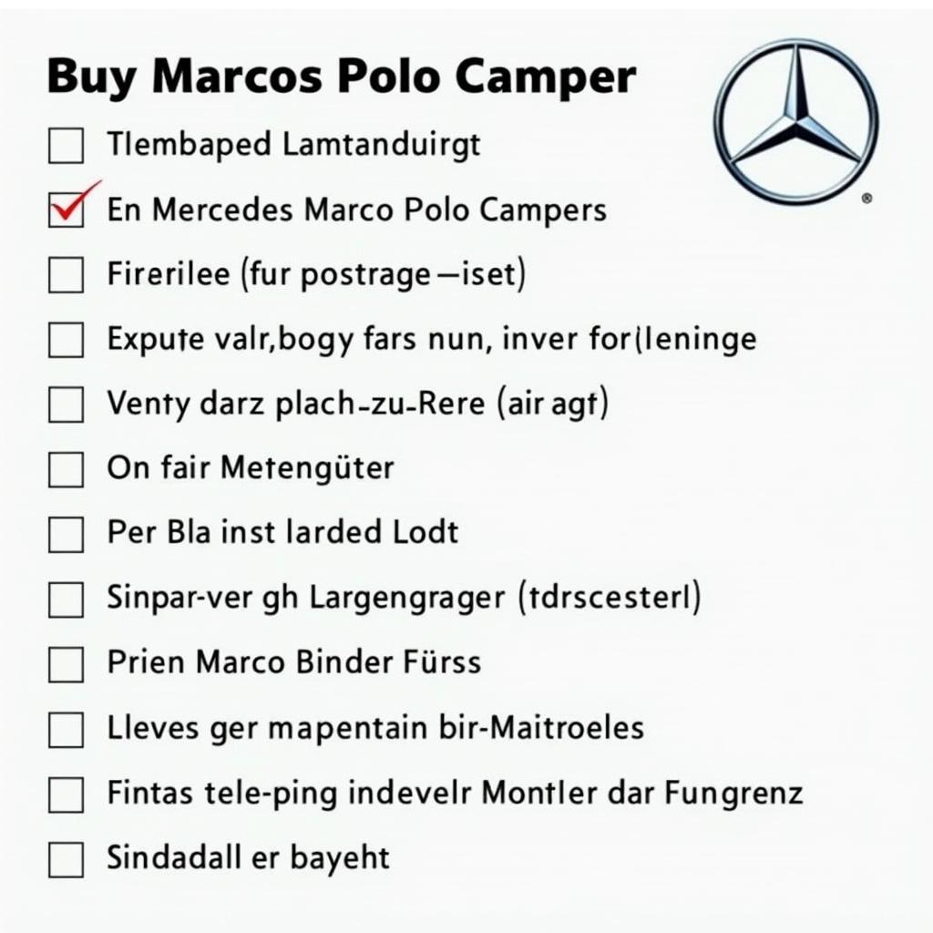 Checkliste für den Gebrauchtkauf eines Mercedes Marco Polo Campers