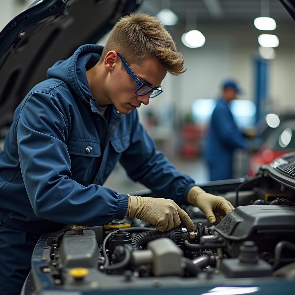 Motorenbauer Ausbildung in der Werkstatt