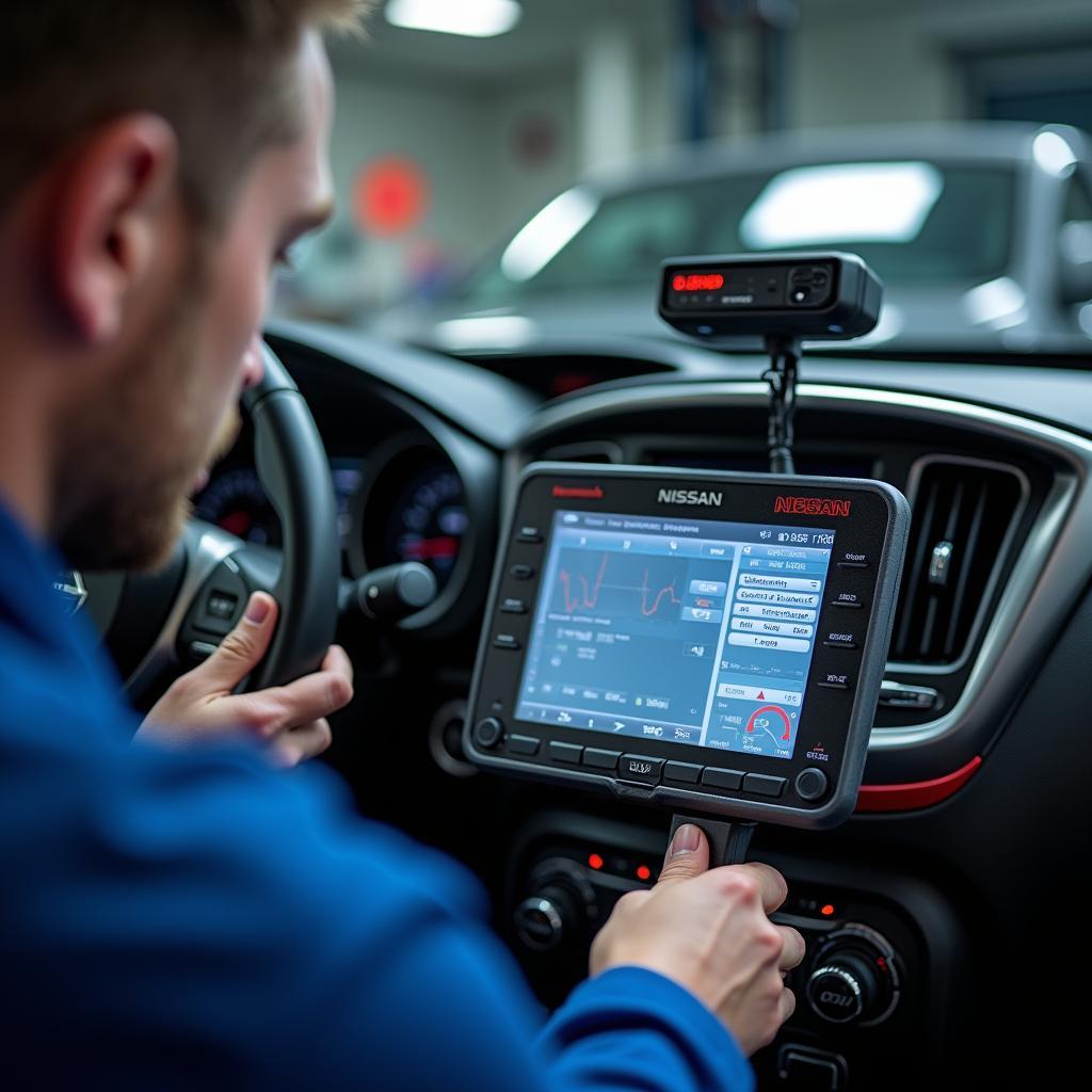 Moderne Ausstattung in der Nissan Händler Werkstatt