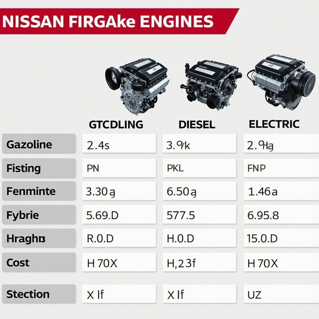 Vergleich der verschiedenen Nissan Motor Typen