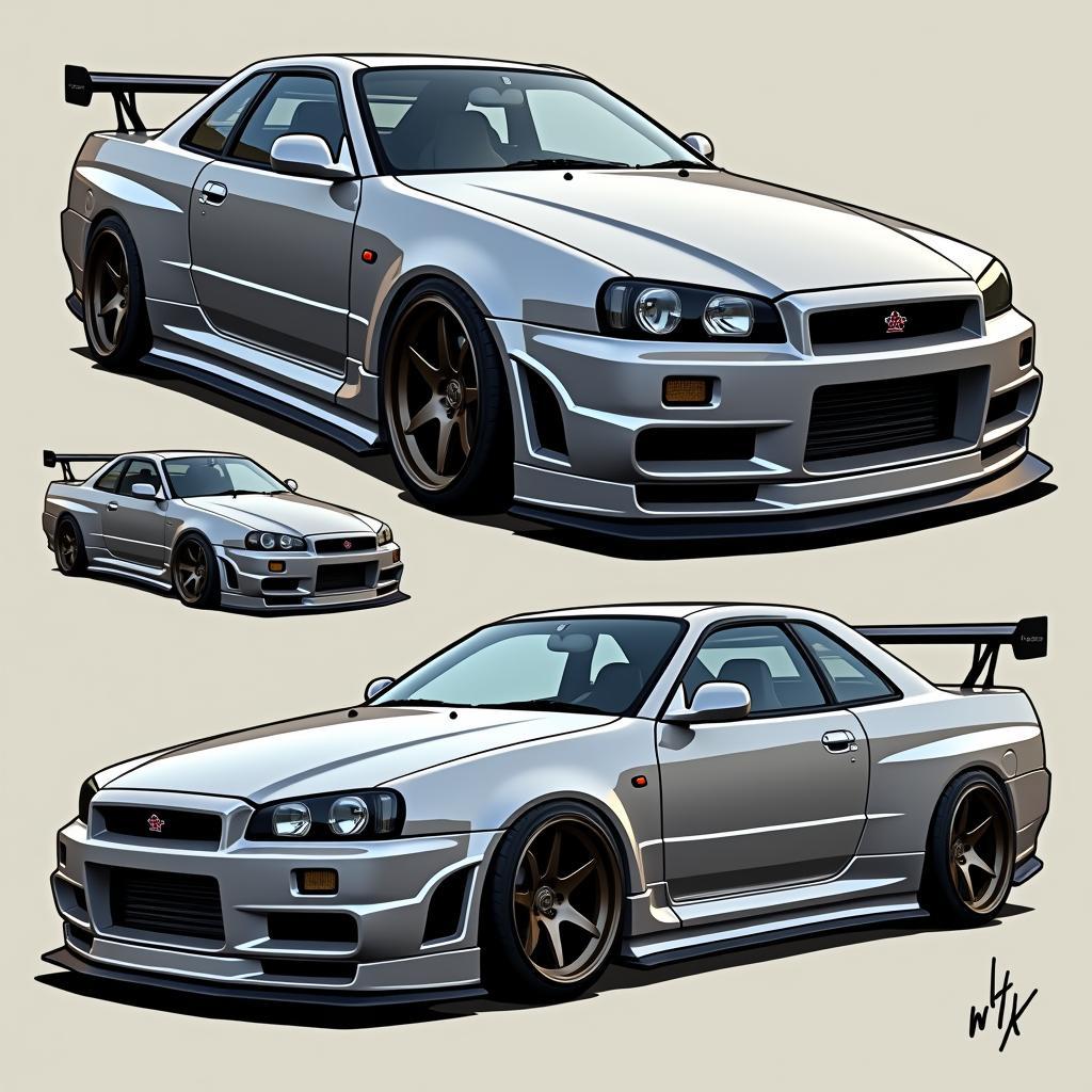 Getunter Nissan Skyline GTR R34