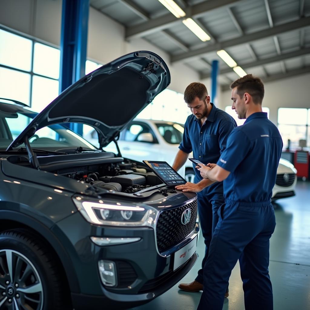 Ökostrom in der Autowerkstatt