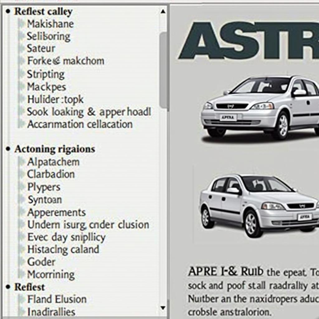 Opel Astra 2003 Reparaturhandbuch