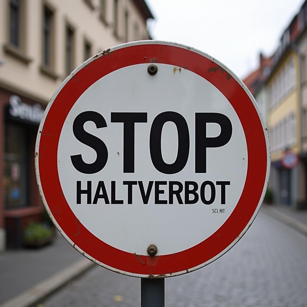 Halteverbotsschild in Oberhausen