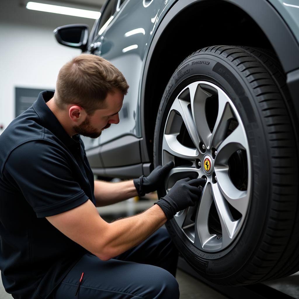 Pirelli Powergy Reifenmontage in der Werkstatt