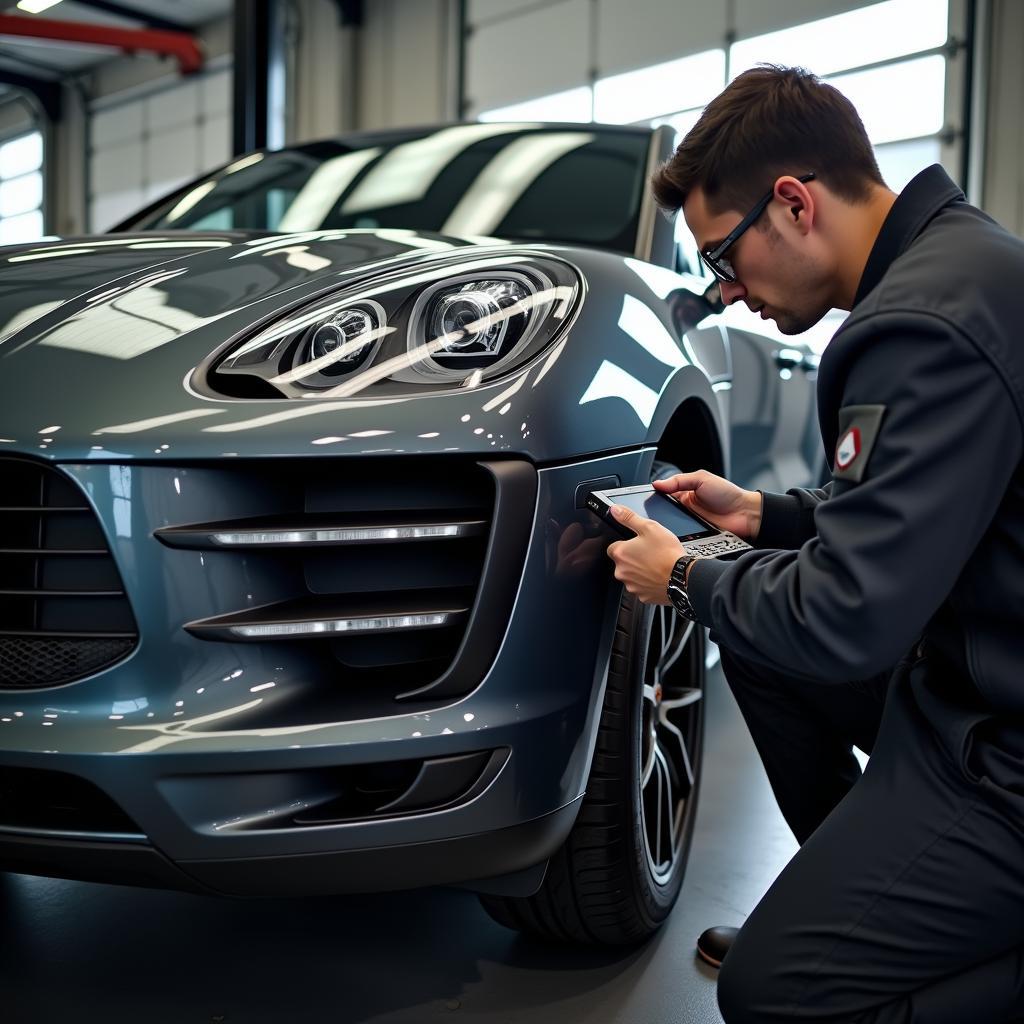 Porsche Macan Diagnose in der Werkstatt