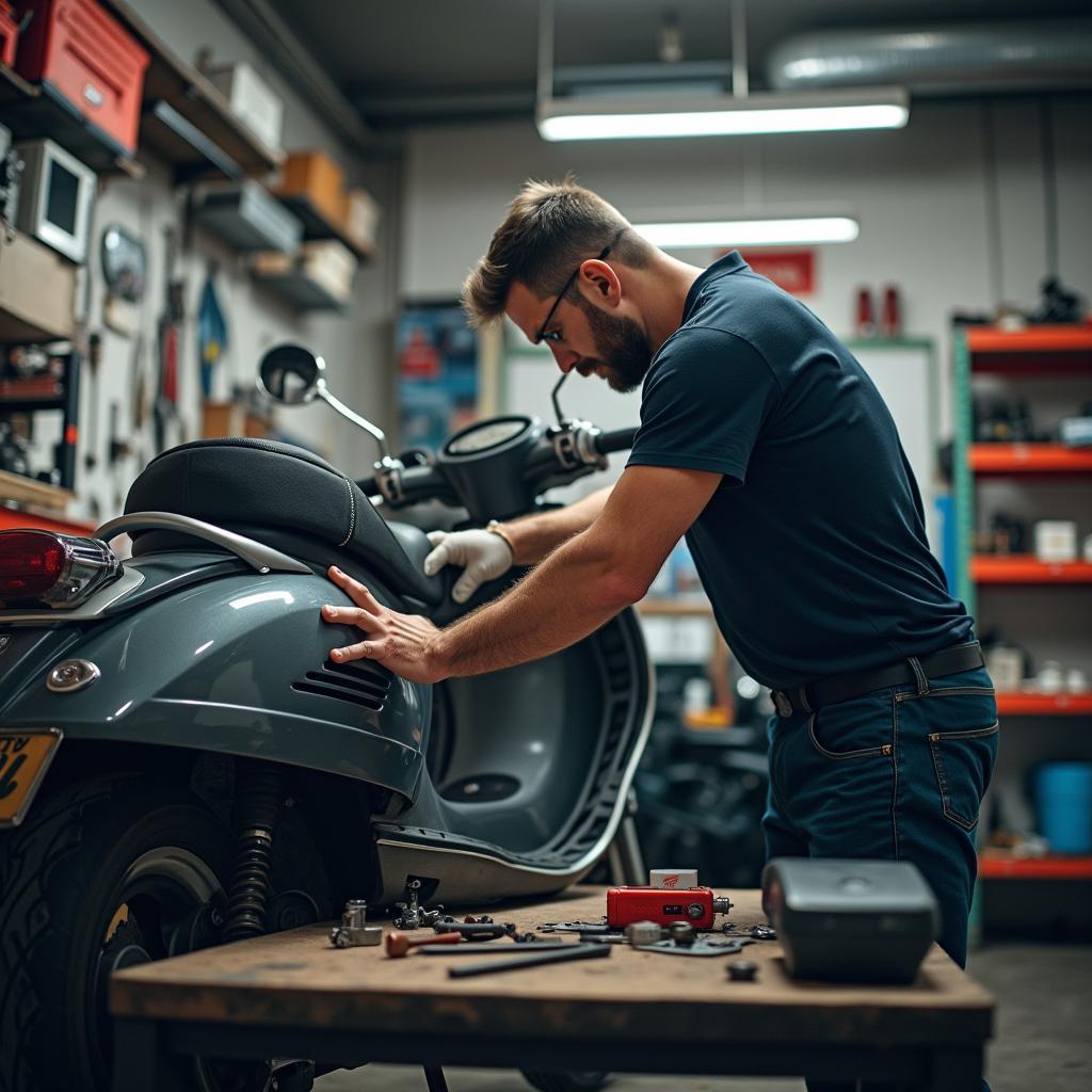 Roller Reparatur in der Werkstatt