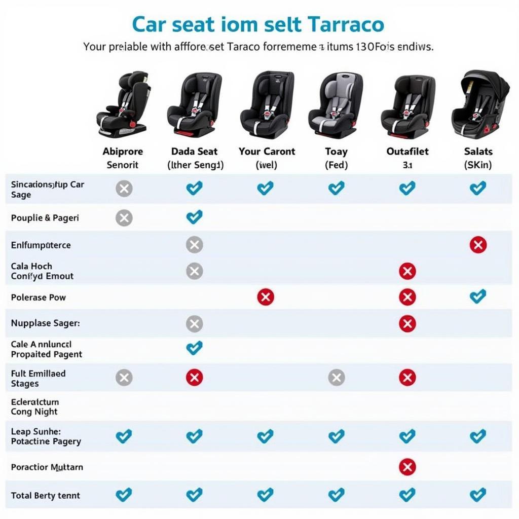 Vergleich verschiedener Kindersitztypen für den Seat Tarraco