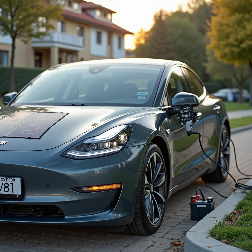 Solares Batterieladen am Auto