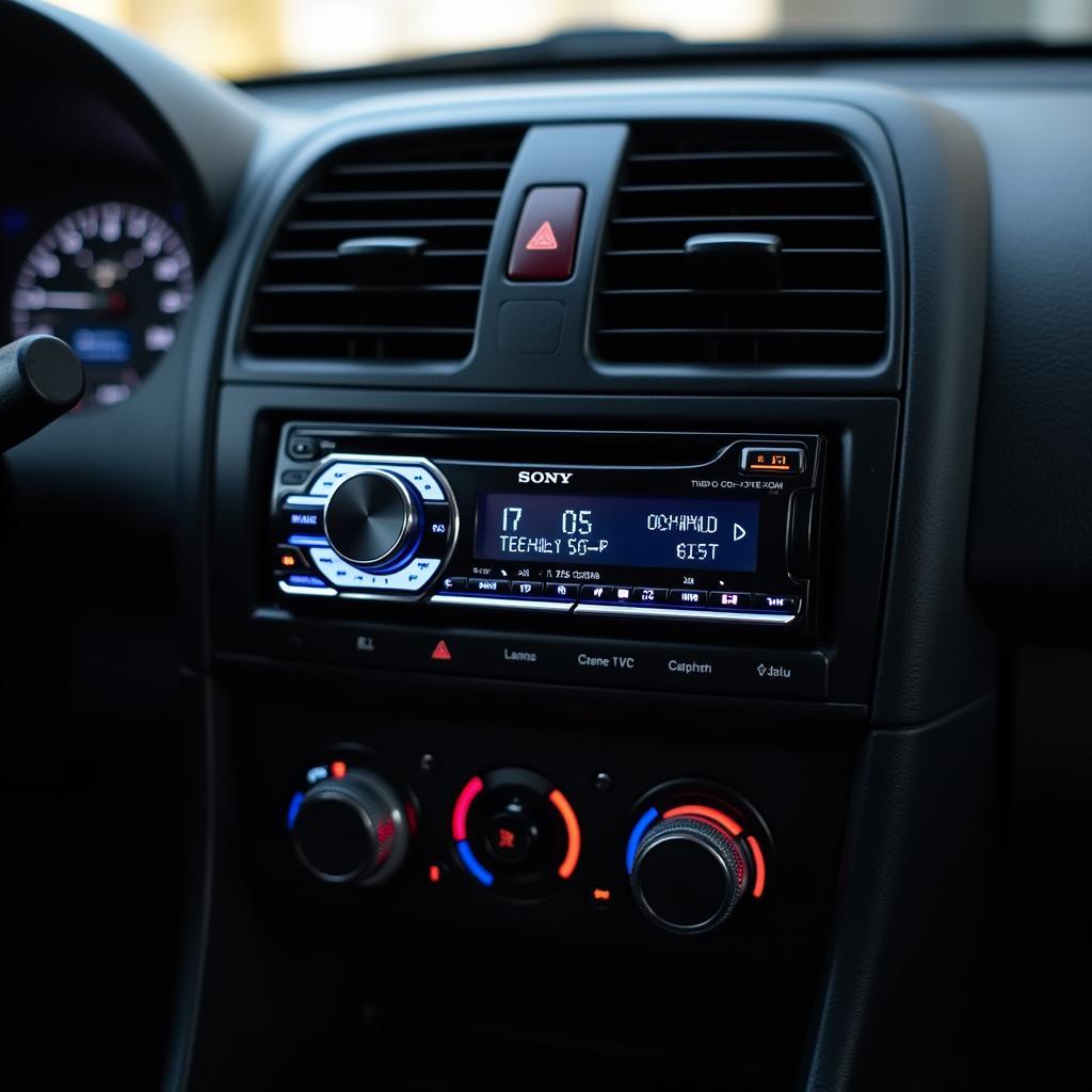 Sony Radio und CD-Player im Auto eingebaut