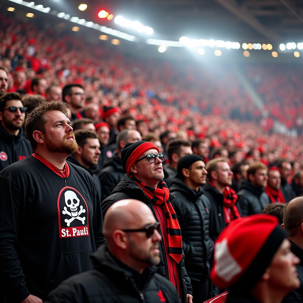 St. Pauli Fans mit Totenkopf: Solidarität