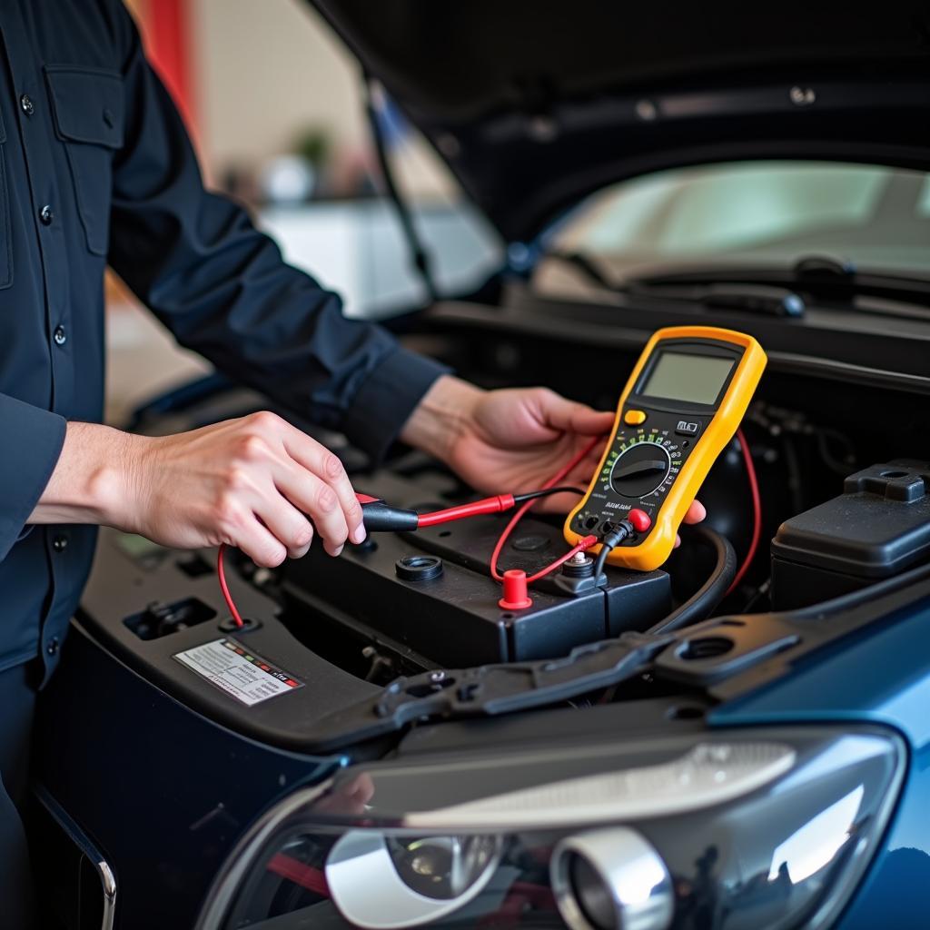 Starterbatterie Spannung prüfen im Ruhezustand