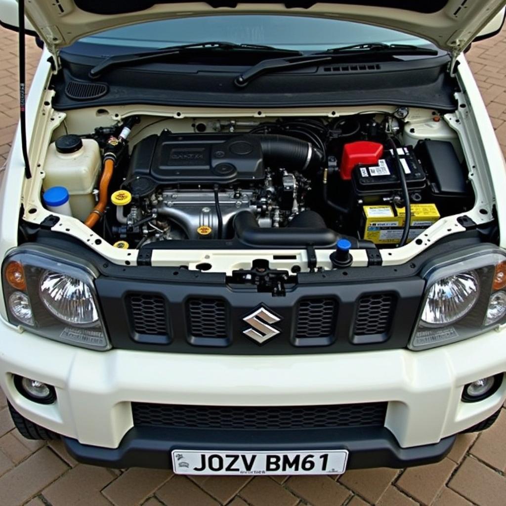 Motorraum des Suzuki Jimny 5-Türer