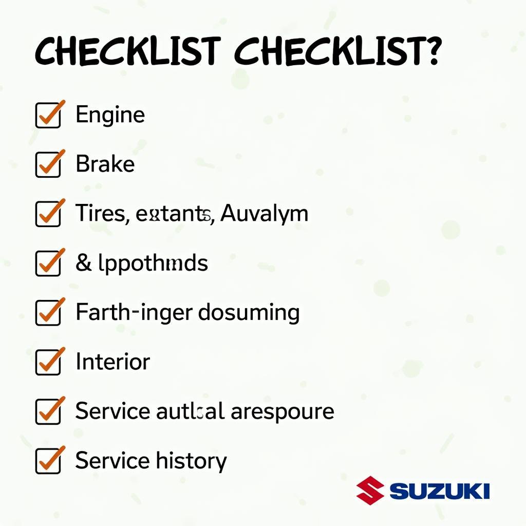 Checkliste für den Kauf eines gebrauchten Suzuki