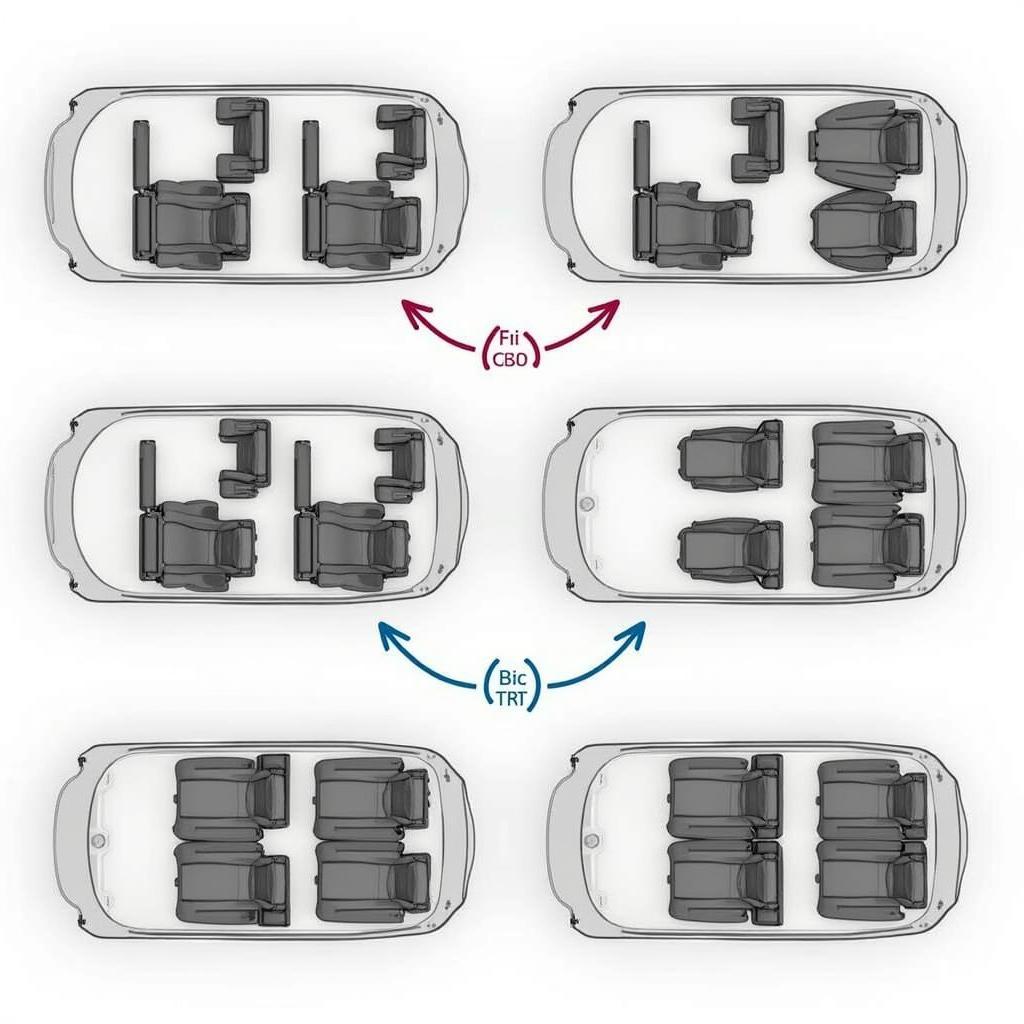 Flexible Sitzkonfiguration im Toyota Sienna Innenraum