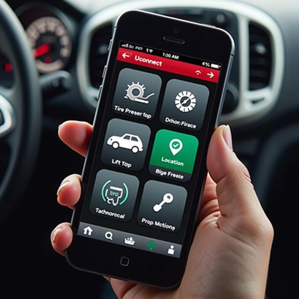 Uconnect App Fiat Funktionen auf dem Smartphone