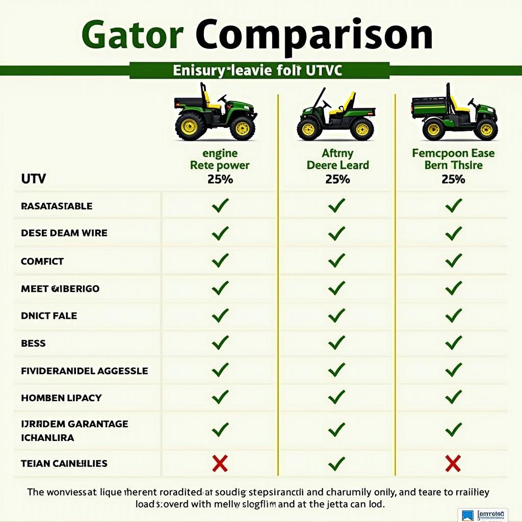 Vergleich verschiedener John Deere Gator Alternativen