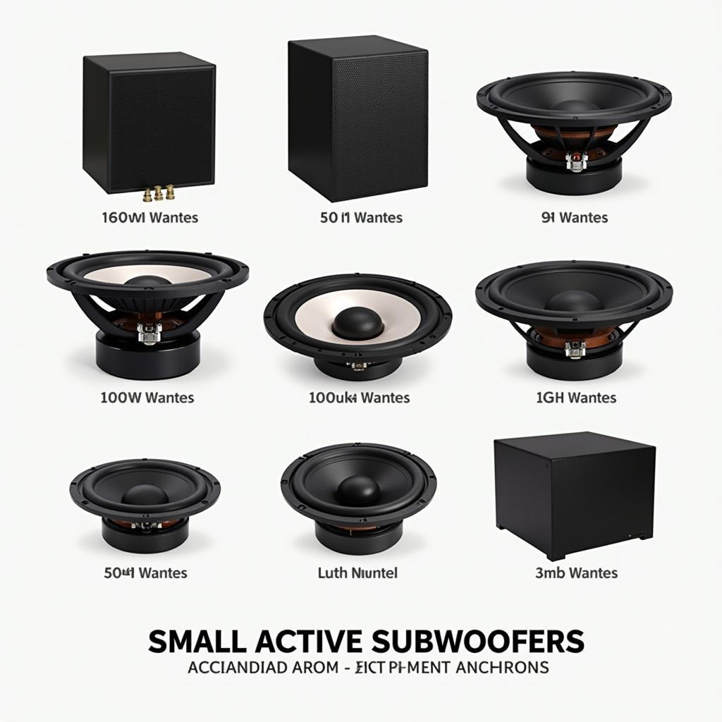 Verschiedene Modelle Subwoofer Aktiv Klein