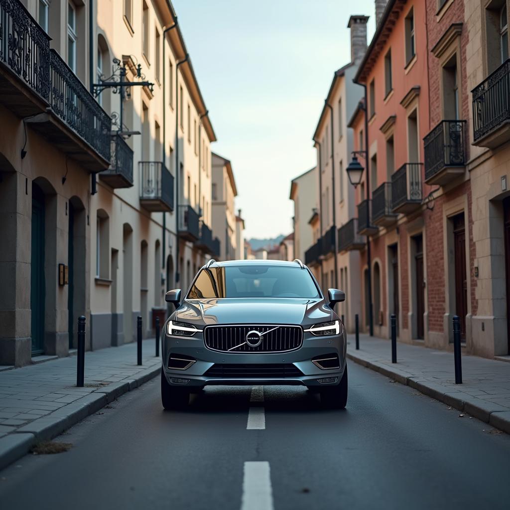 Volvo XC60 in enger Straße