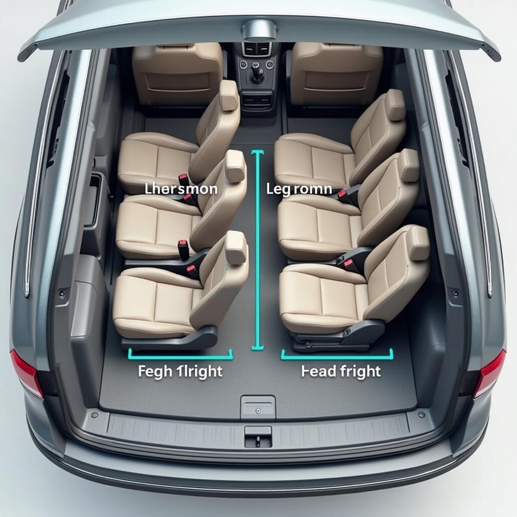 VW Atlas Innenraummaße: Bein- und Kopffreiheit