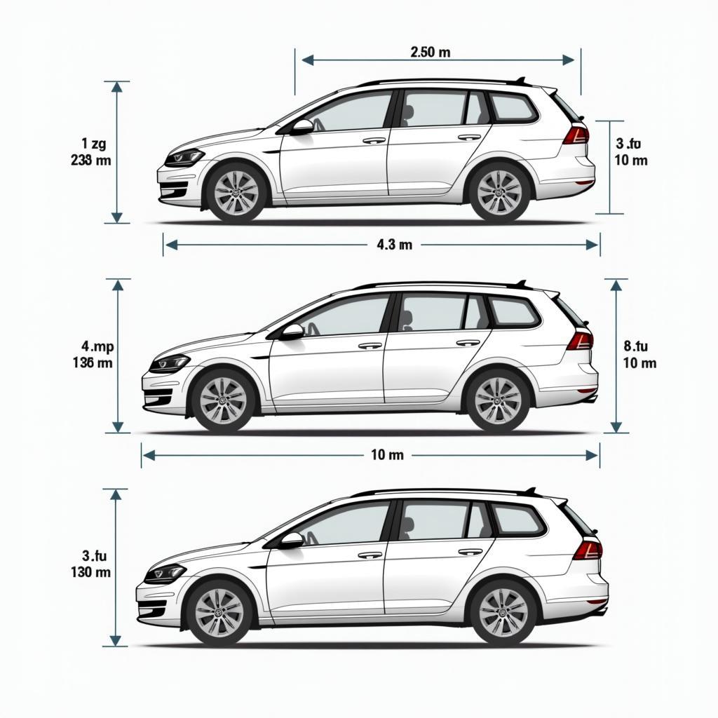 Maße und Abmessungen des VW Golf 6