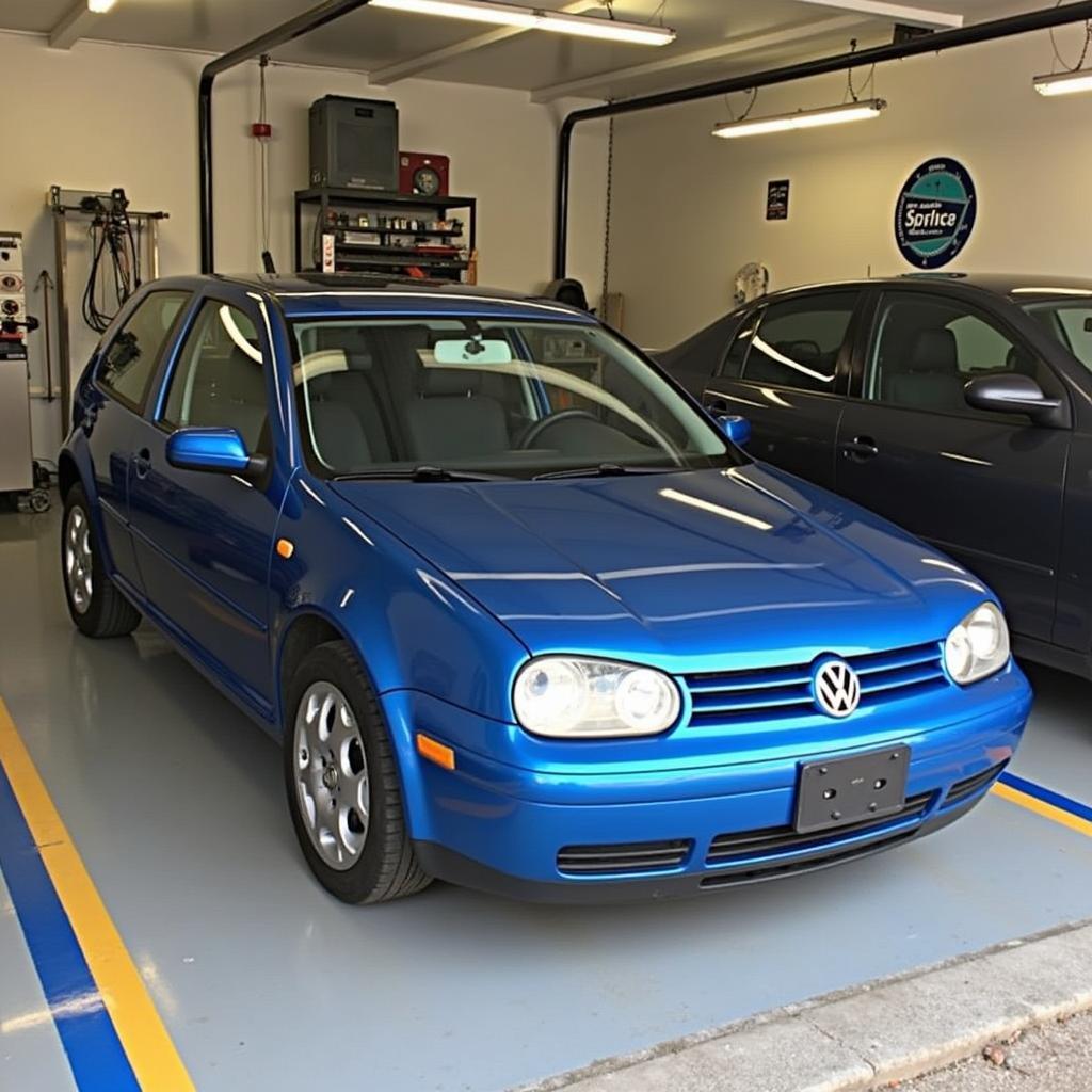 VW Golf MK4 in der Garage