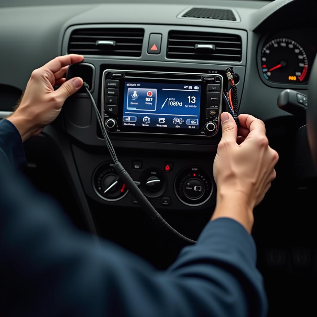 VW Polo 6R Autoradio Einbau in der Werkstatt