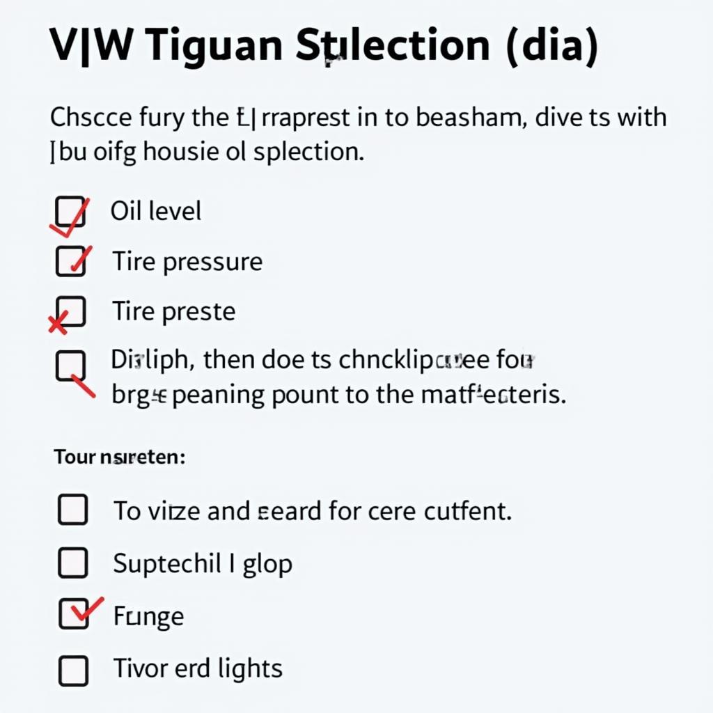 Checkliste für die Inspektion eines VW Tiguan