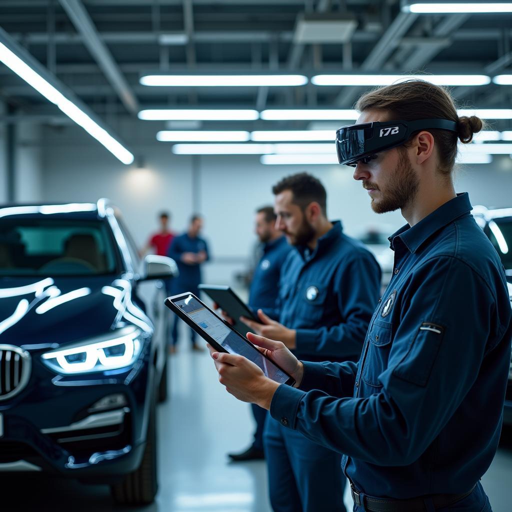 Zukunft BMW Werkstatt mit AR