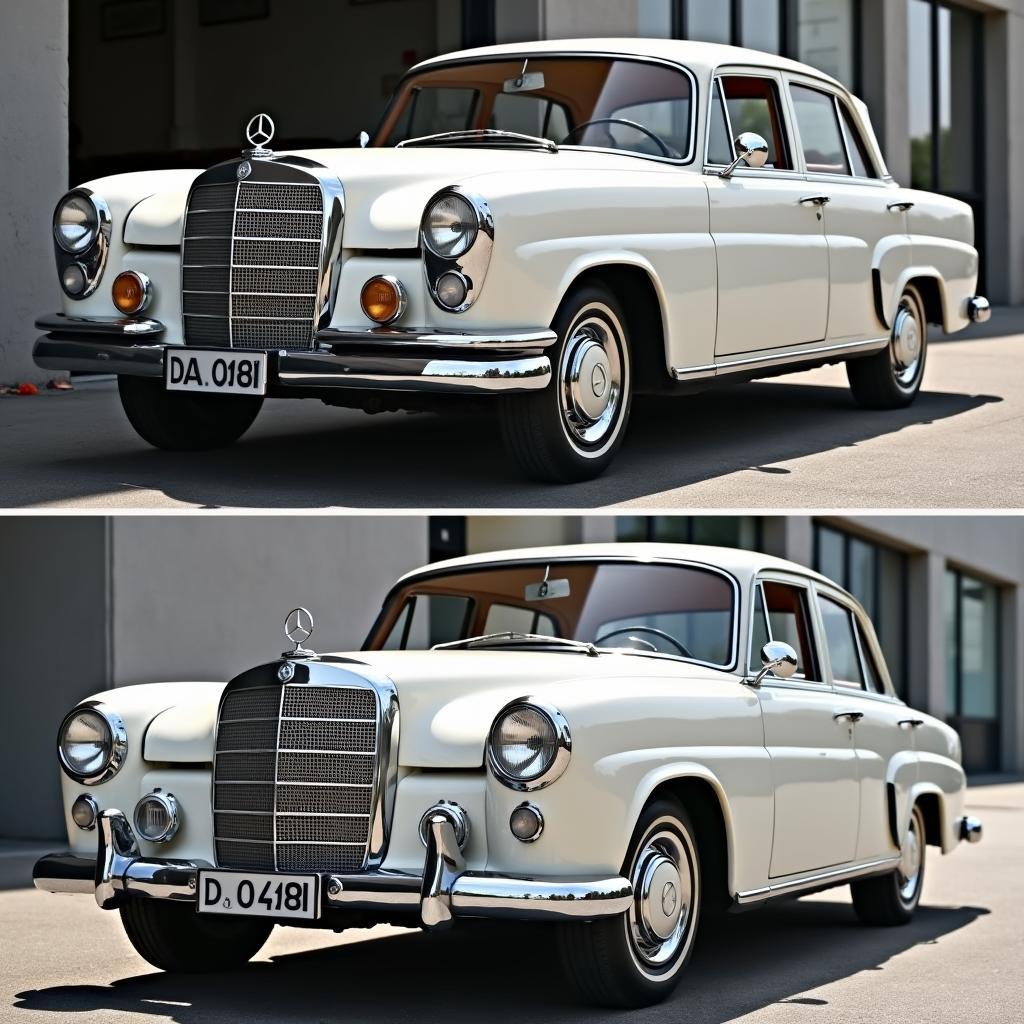 Mercedes W108 Restaurierung mit Ersatzteilen