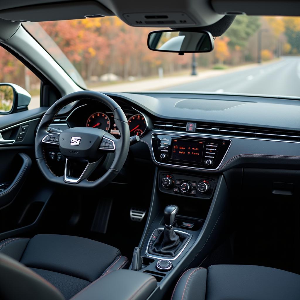 Modernes Cockpit und Infotainment-System im Seat Ibiza